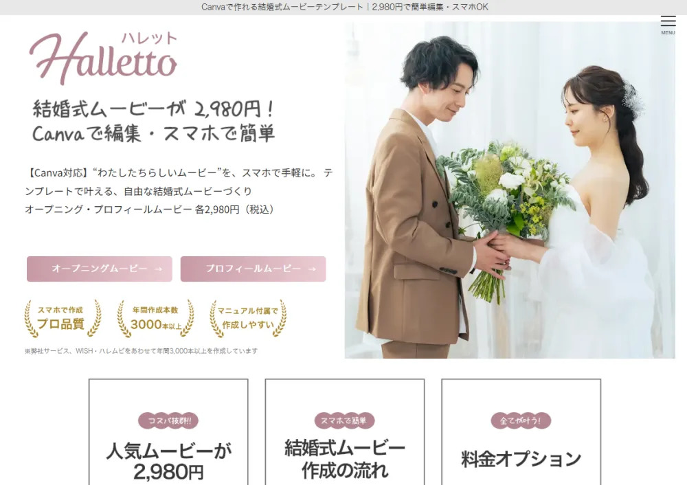 結婚式ムービーの解説画像